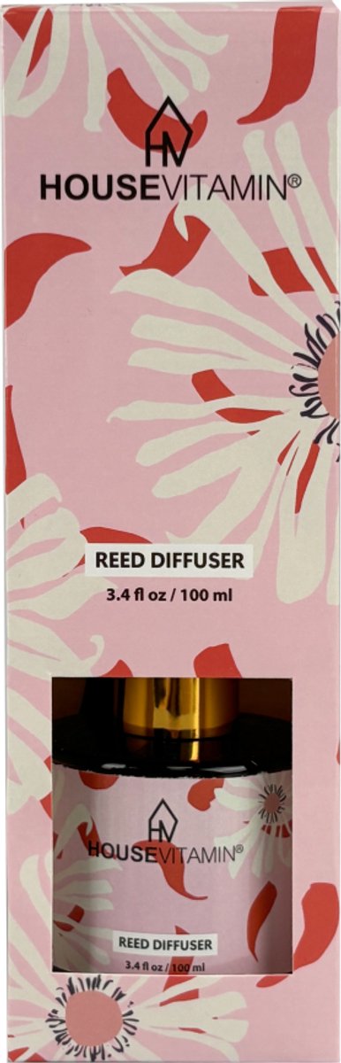Reed Diffuser Geurstokjes 100ml – Bloemig– Luxe Geurverspreider van Glas met Zwarte Stokjes – Fris & Vrolijk Design – Langdurige Geur – Perfect Cadeau voor Elke Gelegenheid — cadeau in Wonen & Interieur - foto 2
