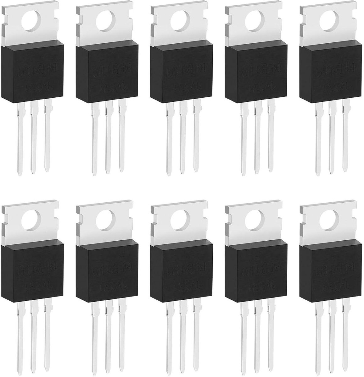 Ronte - 10 stuks N-kanaal MOSFET voor Elektronica Vervanging - Professionals Hobbyisten Power Elektronische Componenten - DC Motoren Batterij Management Systemen Omvormers - Kwaliteit en Betrouwbaarheid