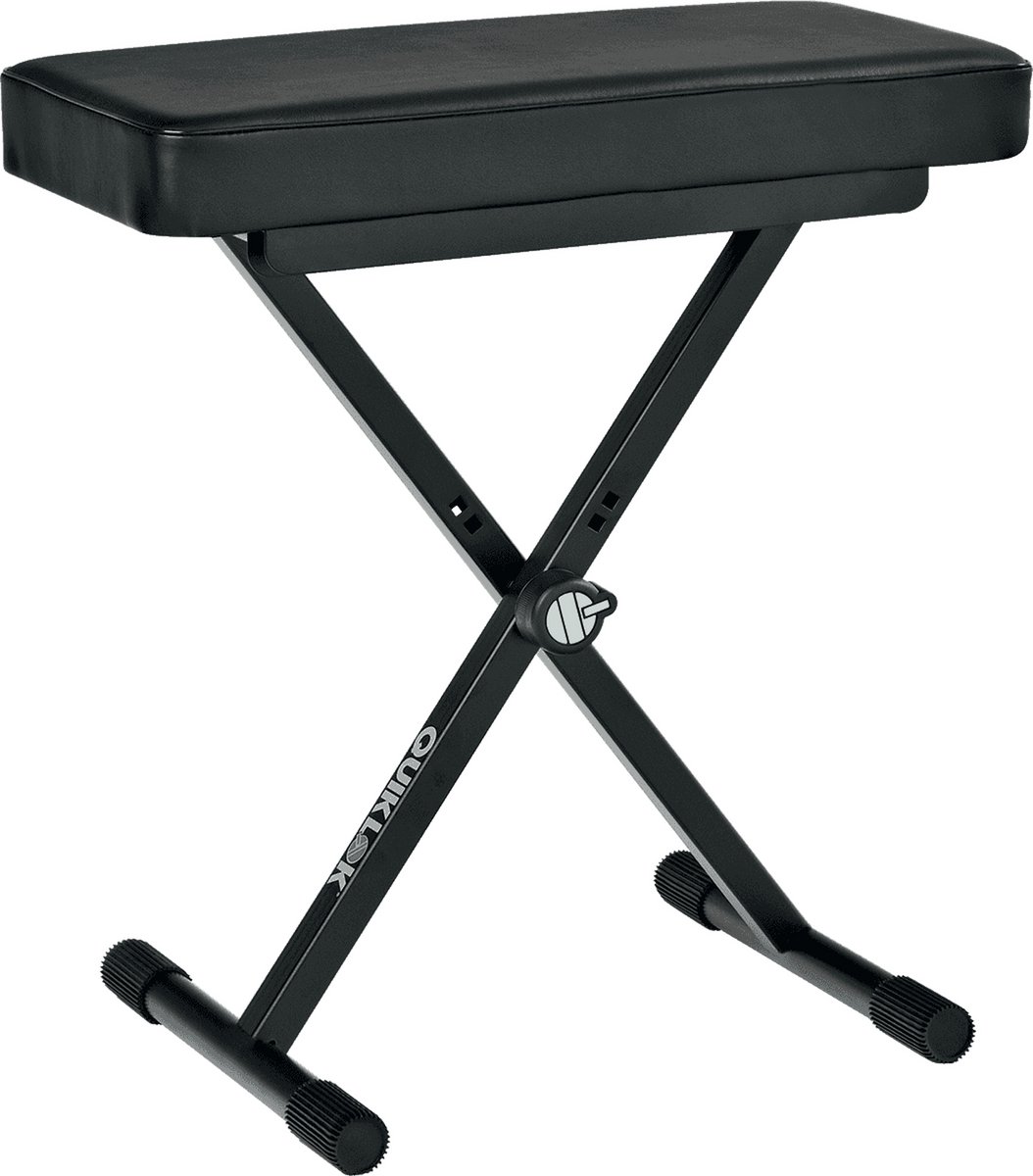 QUIKLOK BX8 Keyboard Kruk – Verstelbaar 480-580 mm, Kunstleer, 112 kg draagvermogen