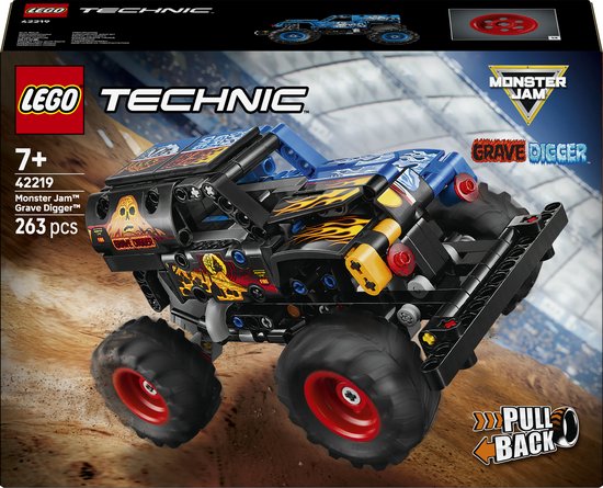 LEGO Technic 42219 - Monster Jam Grave Digger - Vuur & Ijs