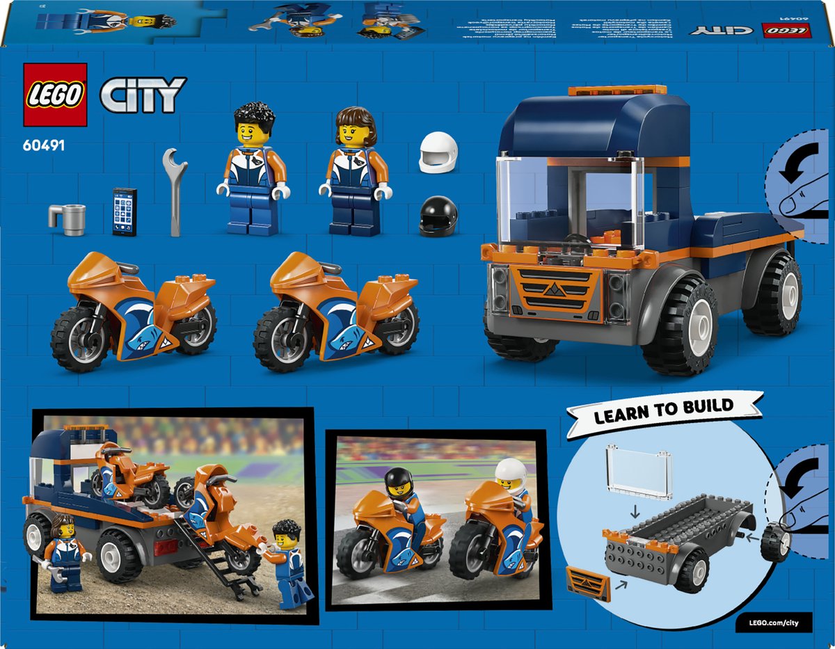LEGO City - Great Vehicles - Transportwagen Voor Motoren — afbeelding 6