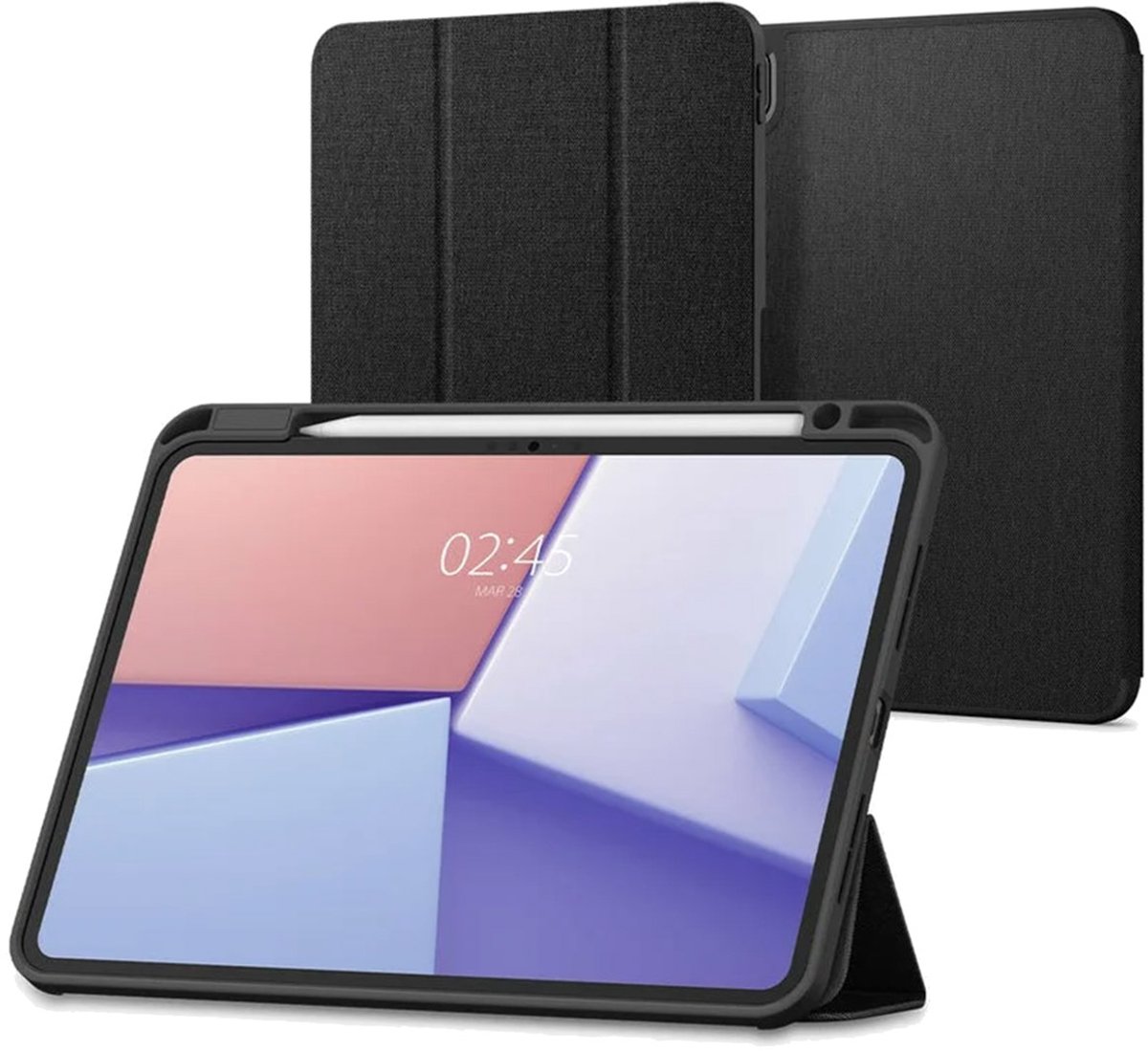 Spigen Urban Fit Bookcase voor de Apple iPad Pro 11 (2025) M5 / (2024) M4 - Zwart
