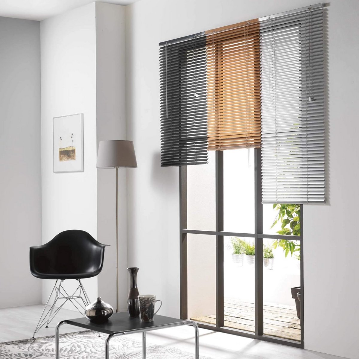 Aluminium Jaloezie voor binnen, 60 x 130 cm, Wit, met Verstelbare Lamellen voor Lichte Reg