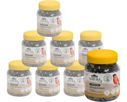 Rundertalg in Glas met Zonnebloempitten – 8 x 250 g – Vogelvoer voor Wilde Vogels