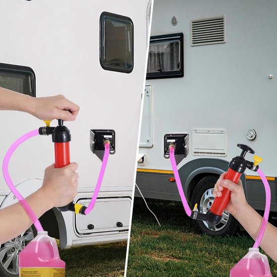 Winterse RV Handpomp Met 3 Gespen - Transparante 2 Slangen Camper Pomp - Antivries Aanhanger Waterreinigingsgereedschap - Winter Camper Onderhoud Accessoire - Betrouwbare En Duurzame Pompoplossing van ProPlus — afbeelding 5