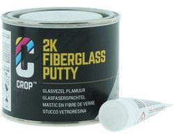 CROP Polyesterhars Plamuur 2K - Glasvezel Reparatieset - 125ml - Reparatie voor Auto - Polyester hars Vulmiddel - Autoplamuur met Verharder