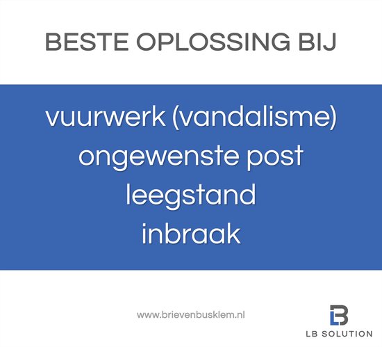 1x RVS Brievenbusklem - Deurbrievenbus afsluiten - Anti vuurwerk - Brievenbusbeveiliging - Mailblocker - L.B. Solution