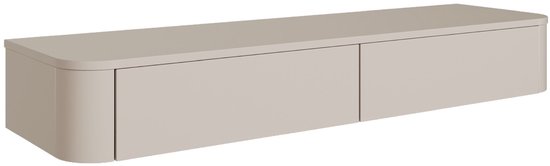 Selsey Luvio Slim – Meuble TV suspendu, gris cachemire, 140 cm