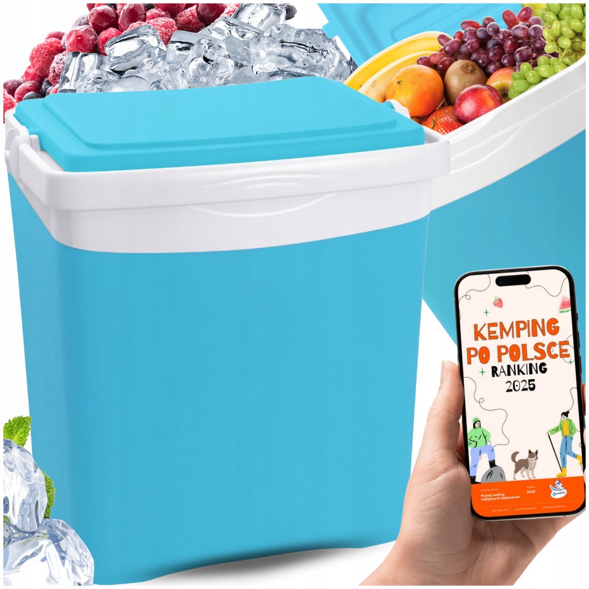Kamai Tropic 25L Koelbox - Turkoois, ideaal voor picknicks en reizen