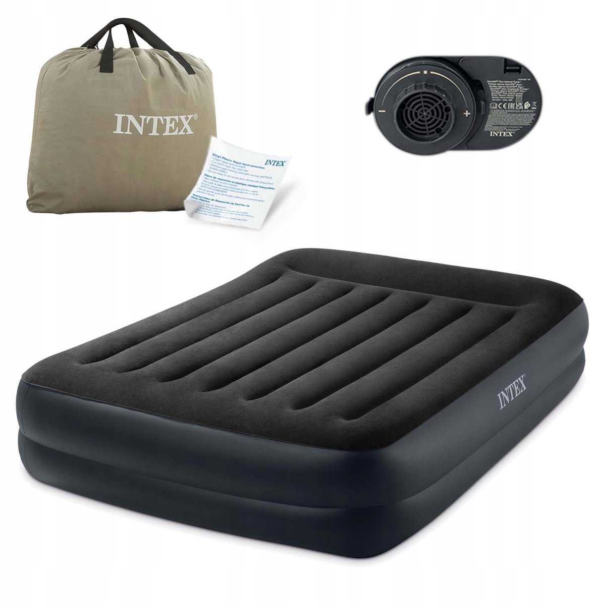 Intex Luchtbed 203x152x42cm met ingebouwde pomp