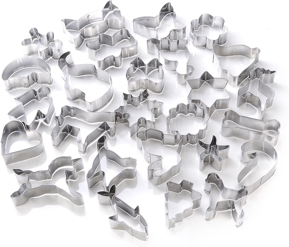 26pcs RVS Cookie Cutters Set - Voor Cookies - Cake Decoraties