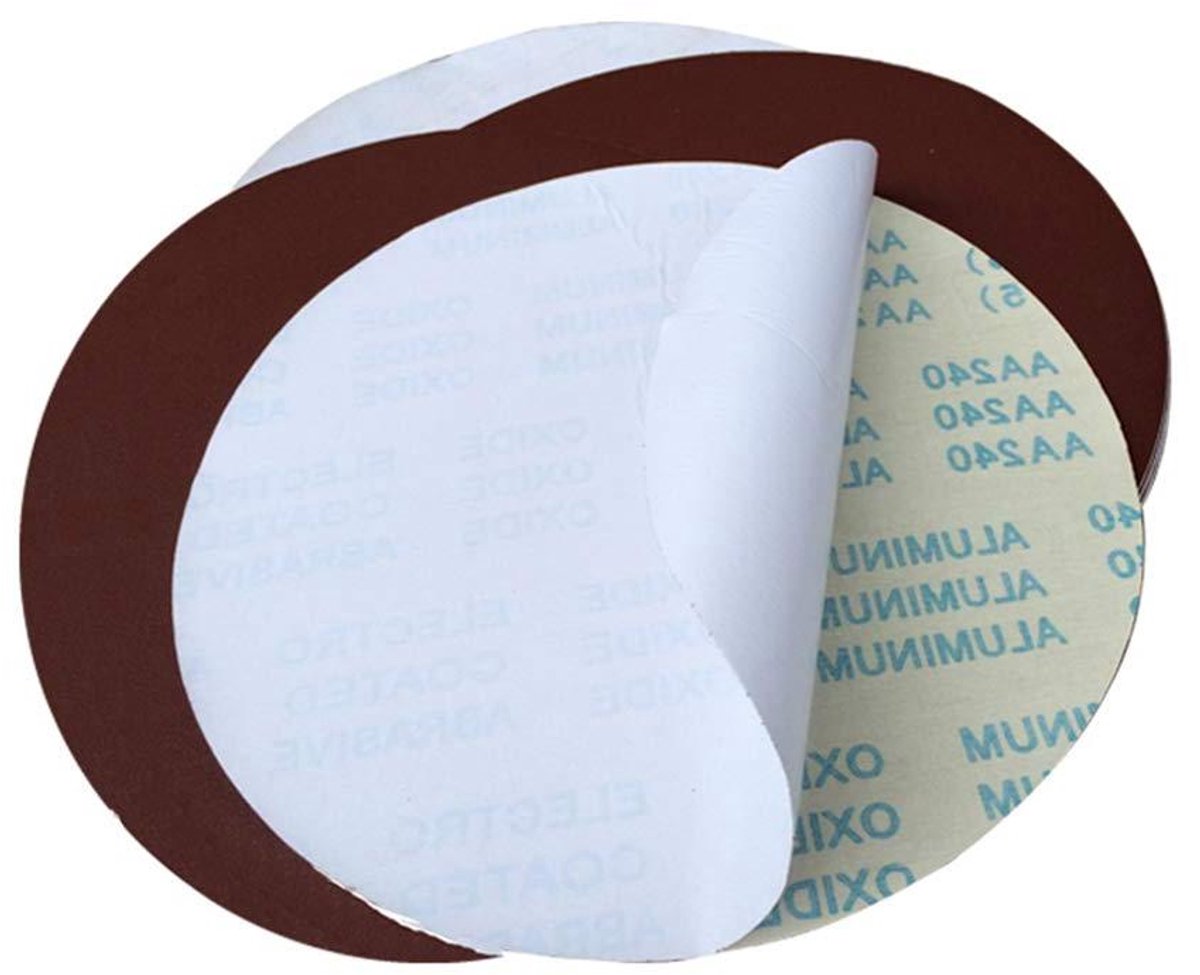 CSGoods - Schuurpapier korrel 80 A-gewicht doek 300 MM - Industriële aluminiumoxide - PSA zelfklevend - Schuurschijven voor stationaire schuurmachines - 6 stuks - DS300