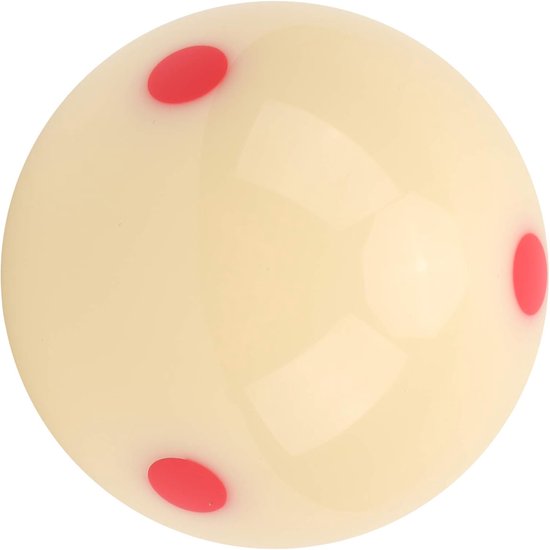Standard 52.5mm Resin Billiard Snooker Practice Training Pool Cue Ball - Snooker Practice Ball Cue met Rode Dots - Wit 52.5mm 2 Inch Pool Training Vg — afbeelding 4