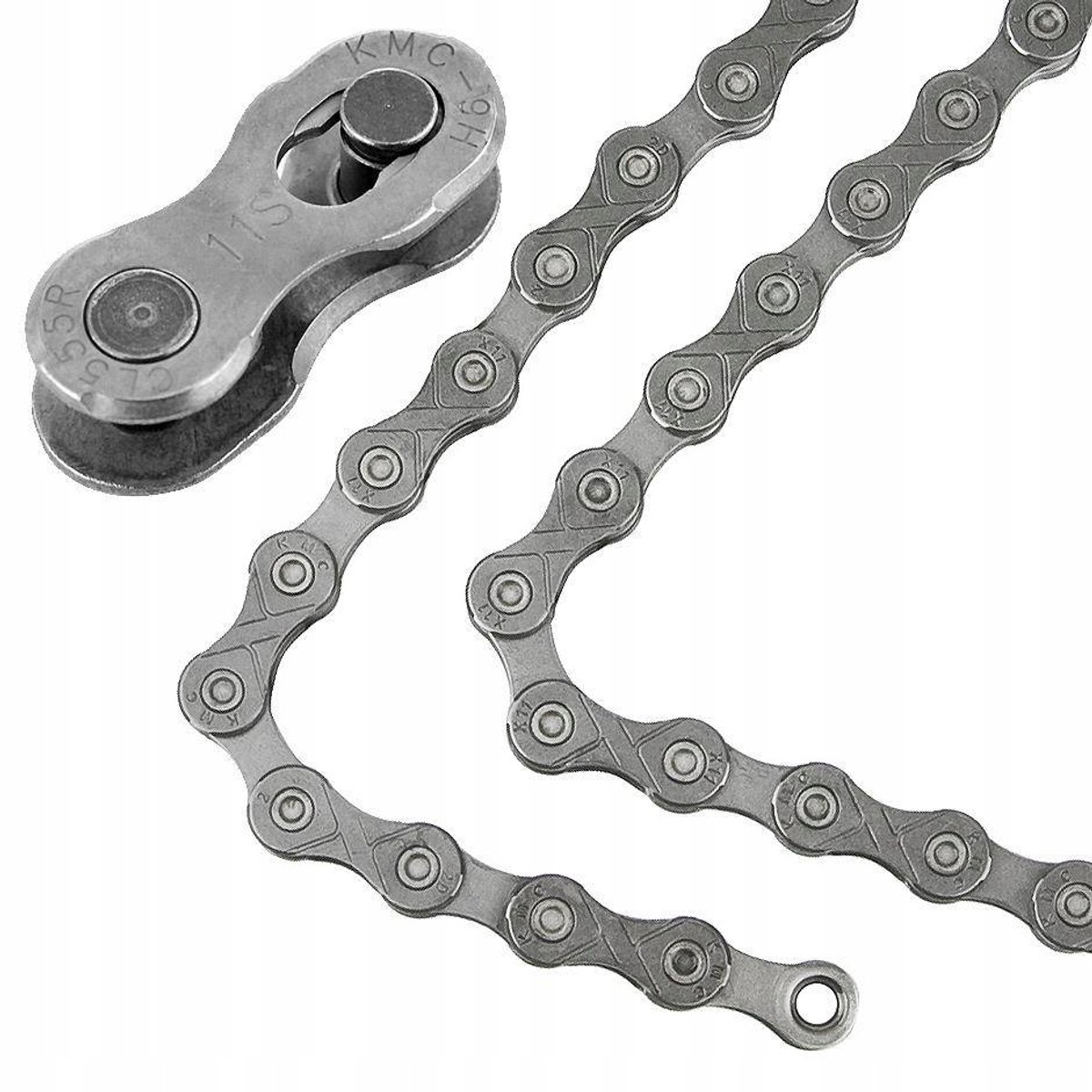 KMC X11 Fietsketting 11-speed met MissingLink CL555R - Grijs