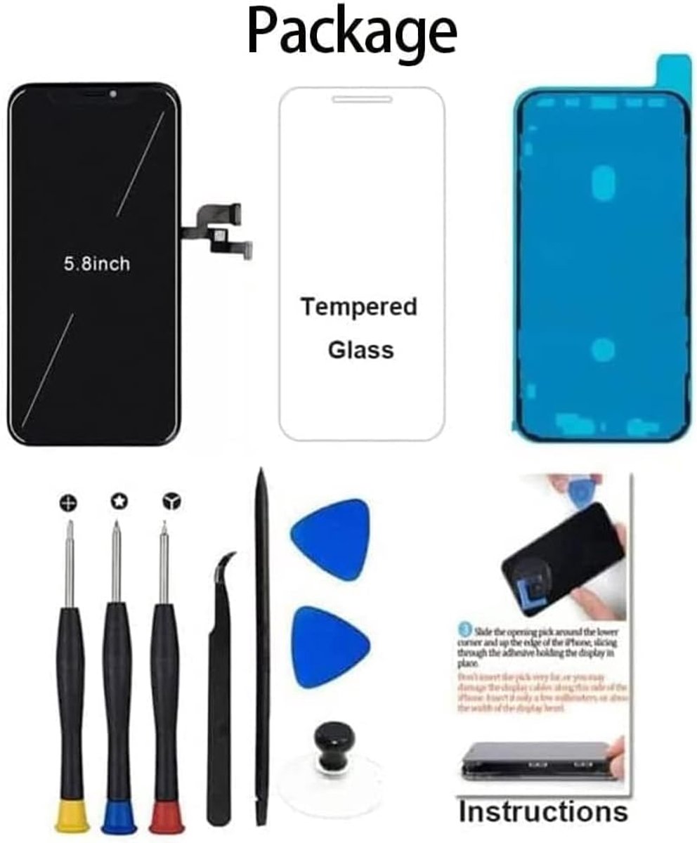 LCD-Display 5.8 inch - Geschikt voor iPhone XS – 3D touch - Complete Schermvervanging Set