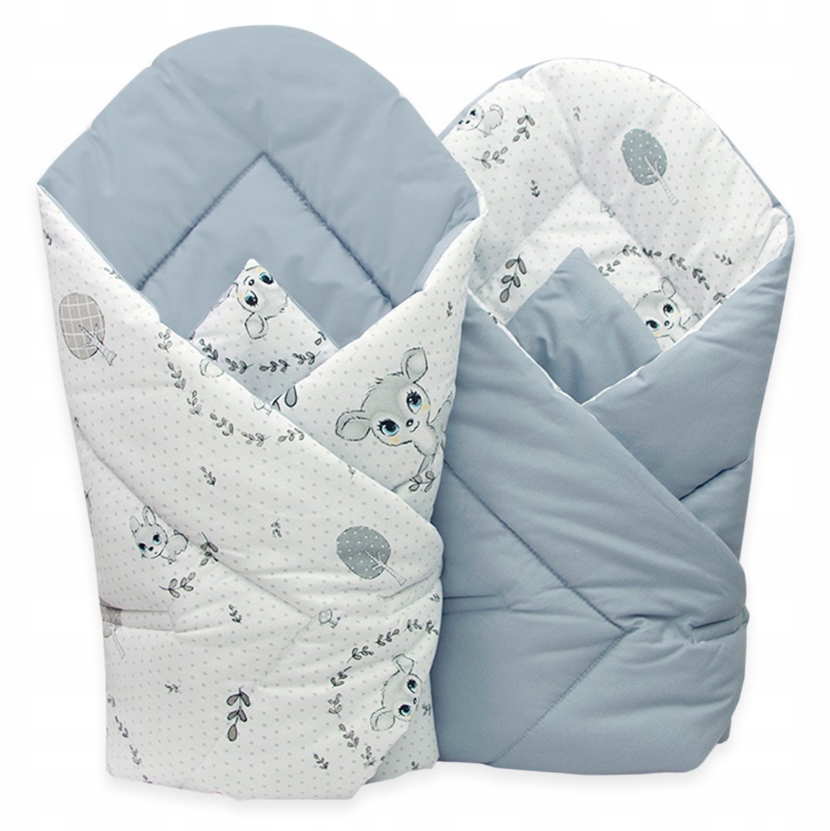 Tweezijdig Babywikkeldoek 100% Katoen - Sarenka Grijs
