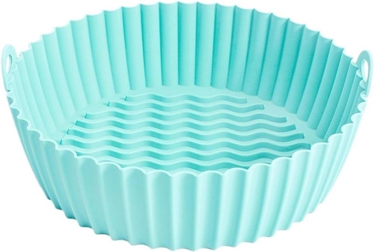Air Fryer Silicone Basket-20.6cm Round-Tray Pot Airfryer Oven Baking Mold、Liner Kitchen Cooking Accessories、1 Piece