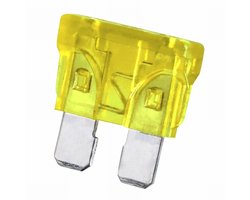 25x Steekzekering 20A Geel – Knife Fuse 19 X 13 Mm Voor Auto En Car Audio – Autoverzekering 20 Ampère – Blade Fuse Voor Voertuigen En Geluidsinstallaties – Beveiligingszekering – 25 Stuks [05338]