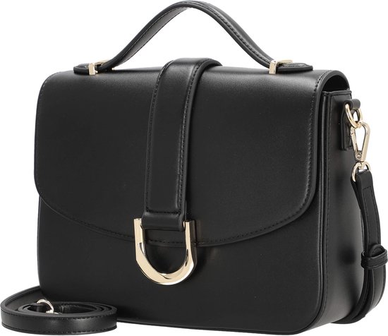 SEIDENFELT MANUFAKTUR Handtas Schoudertas Nellim Handbag Black / Gold Zwart