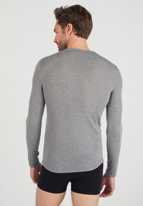 Damart - Manches longues, col rond - Homme - Grijs - M