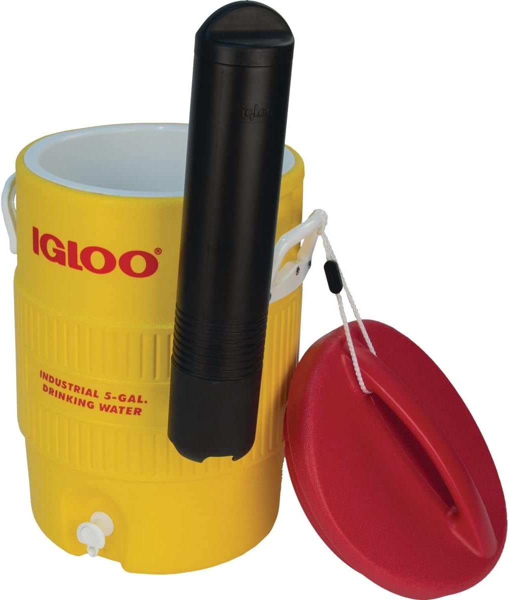 5 Gallon Waterkoeler Geel Rood - Industriële Drinkfontein voor Onderweg