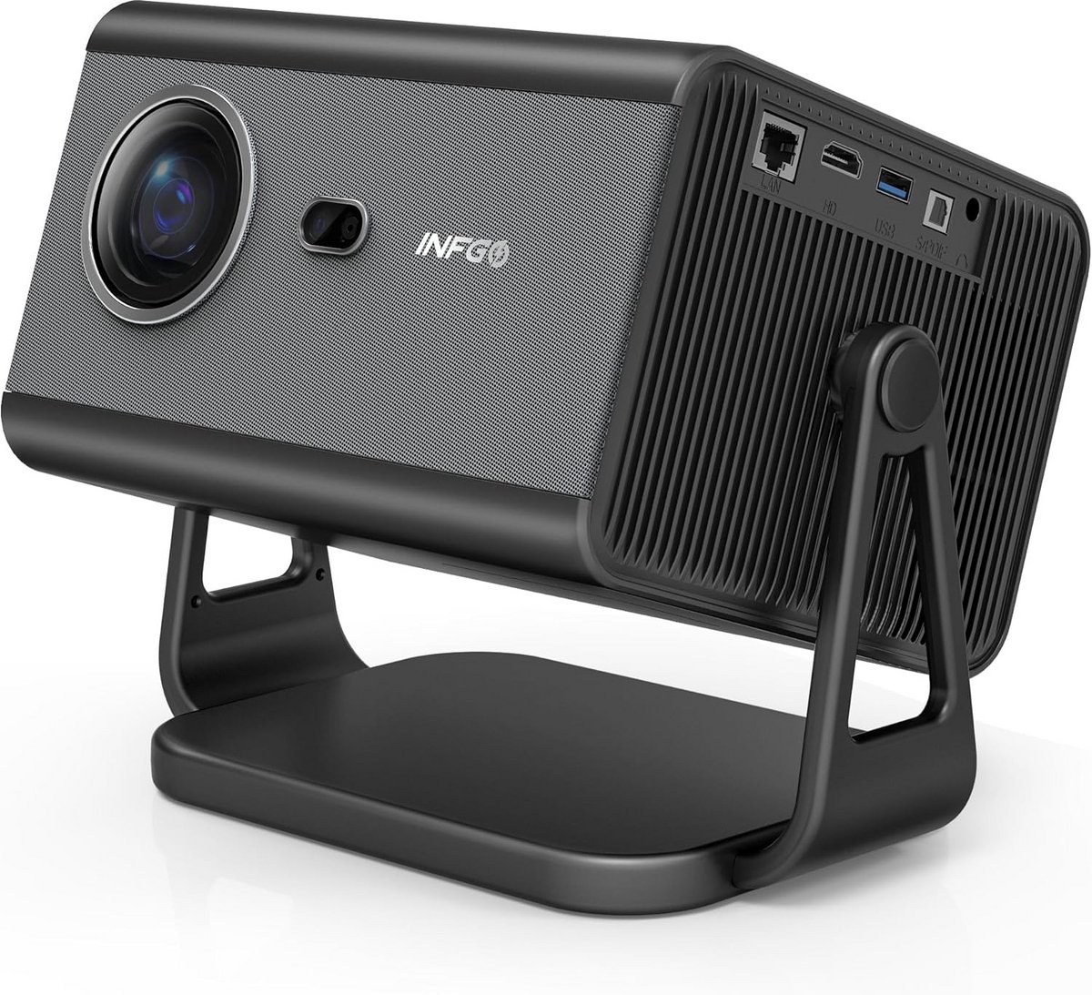 Smart Beamer met Android TV 12, Netflix, WiFi en Dolby Audio - 4K Projector met 600 ANSI Lumen