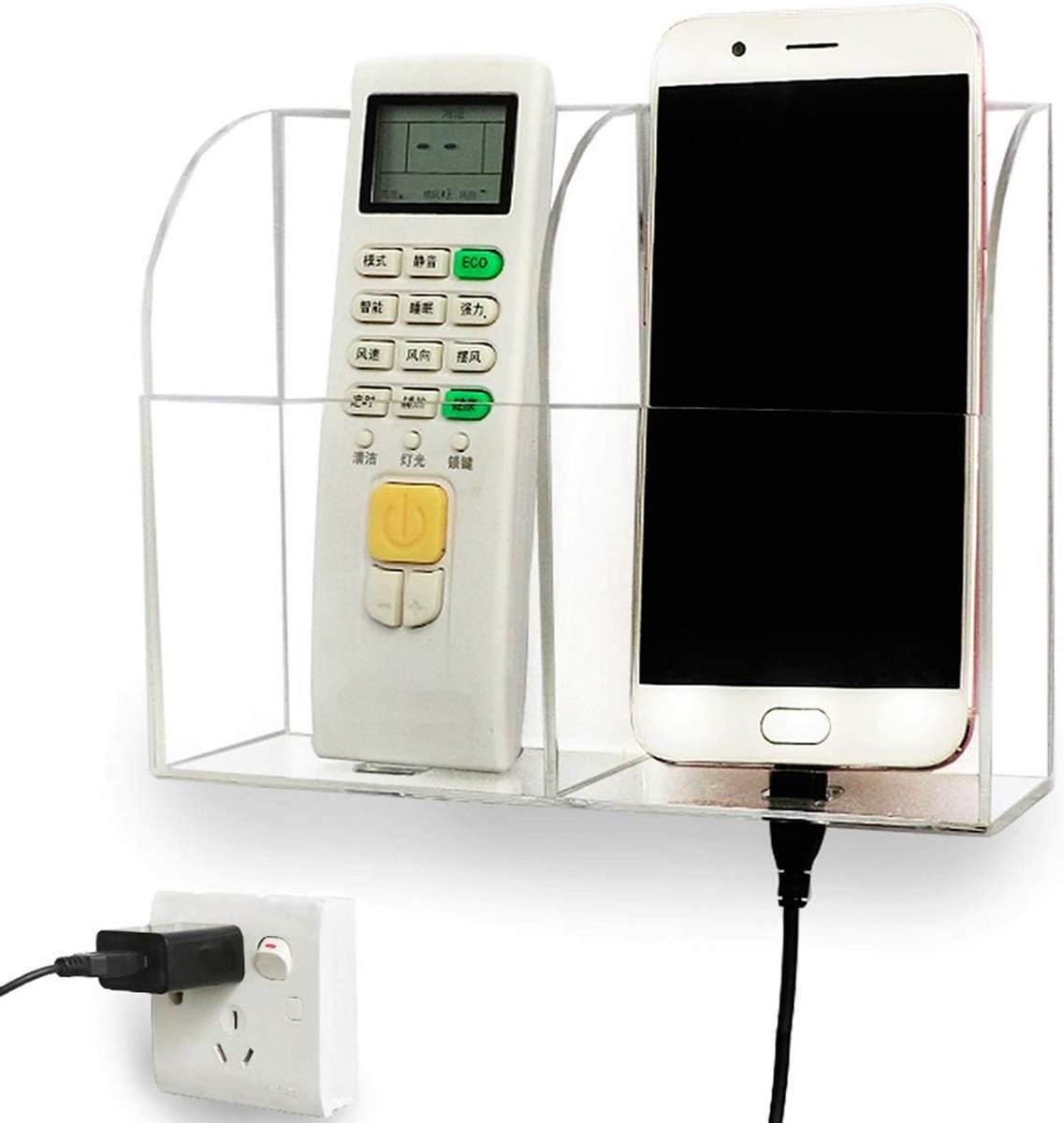 Wandhouder Afstandsbediening en Mobiele Telefoon Opladen Ophangbak