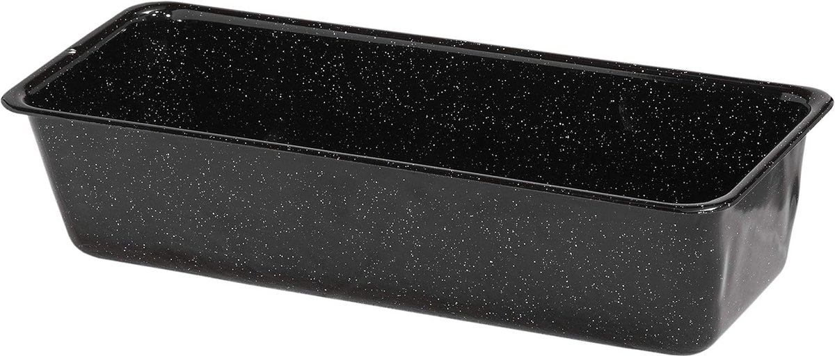 Emalje Cakevorm Klassiek Zwart 25x10 cm voor Inductie en Oven