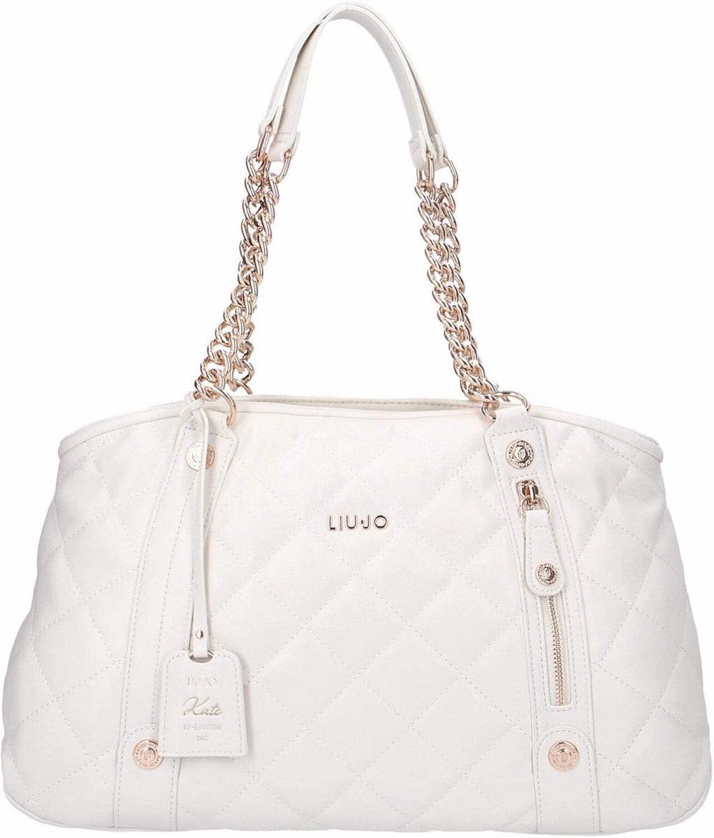 Grote Crèmekleurige Dames Shopper Tas - Grote Handtas met Schoudertas Optie