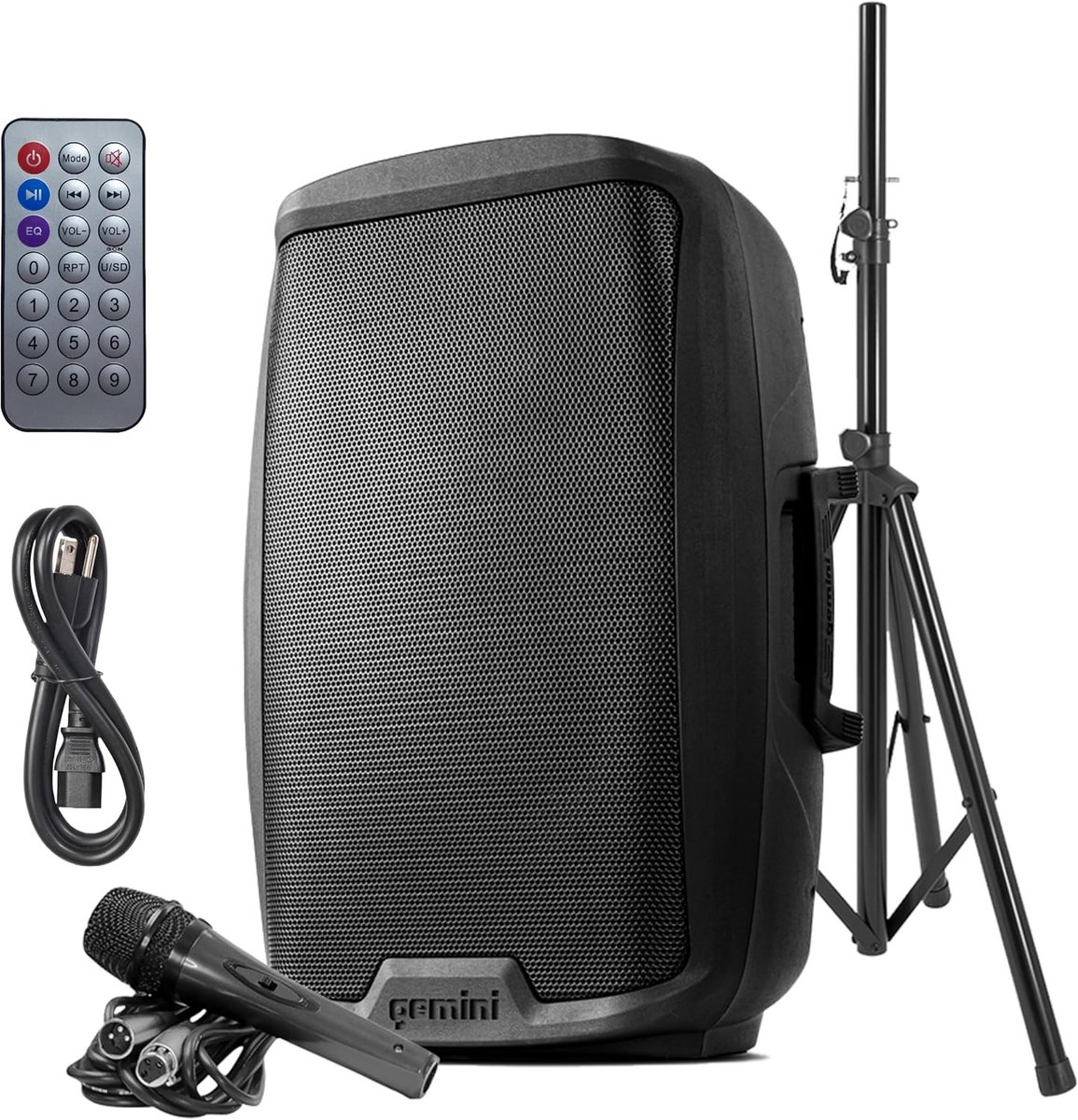 Actieve PA-luidspreker Set met 15 inch Woofer en Bluetooth - 2000W