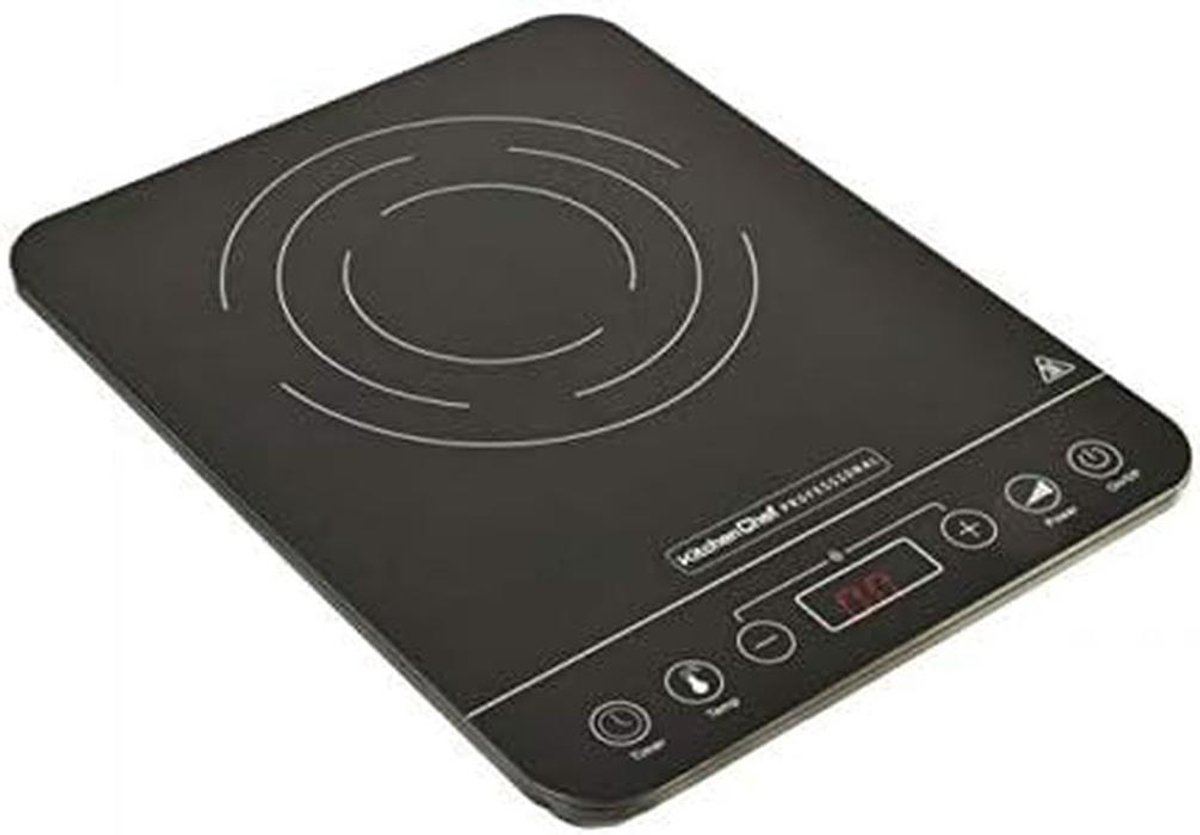 Draagbare Inductiekookplaat Zwart - 2000W - Met Timer en Temperatuurregeling