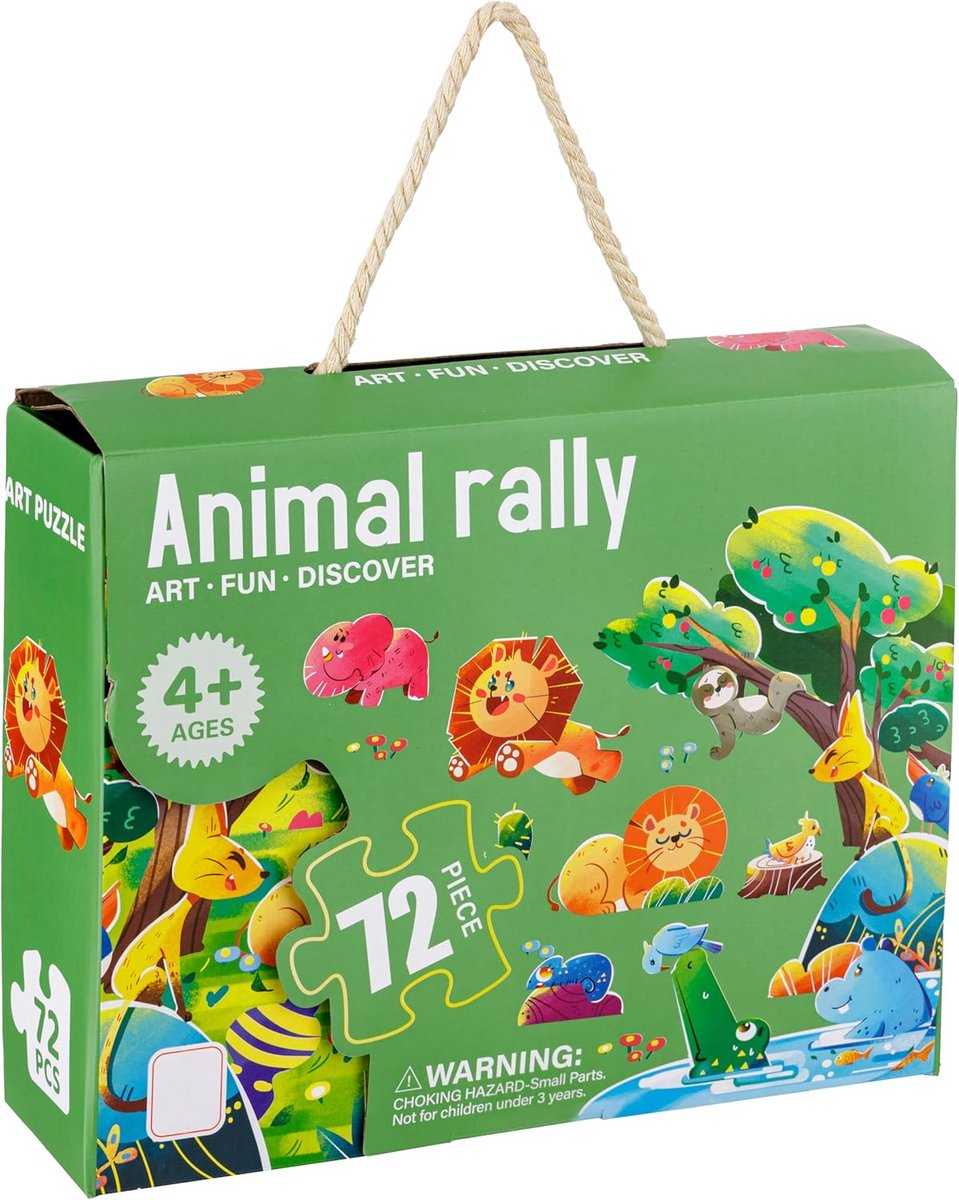 Educatieve Puzzel 72 Stukken voor Kinderen vanaf 4 Jaar - Groot Legpuzzel met Dierenthema