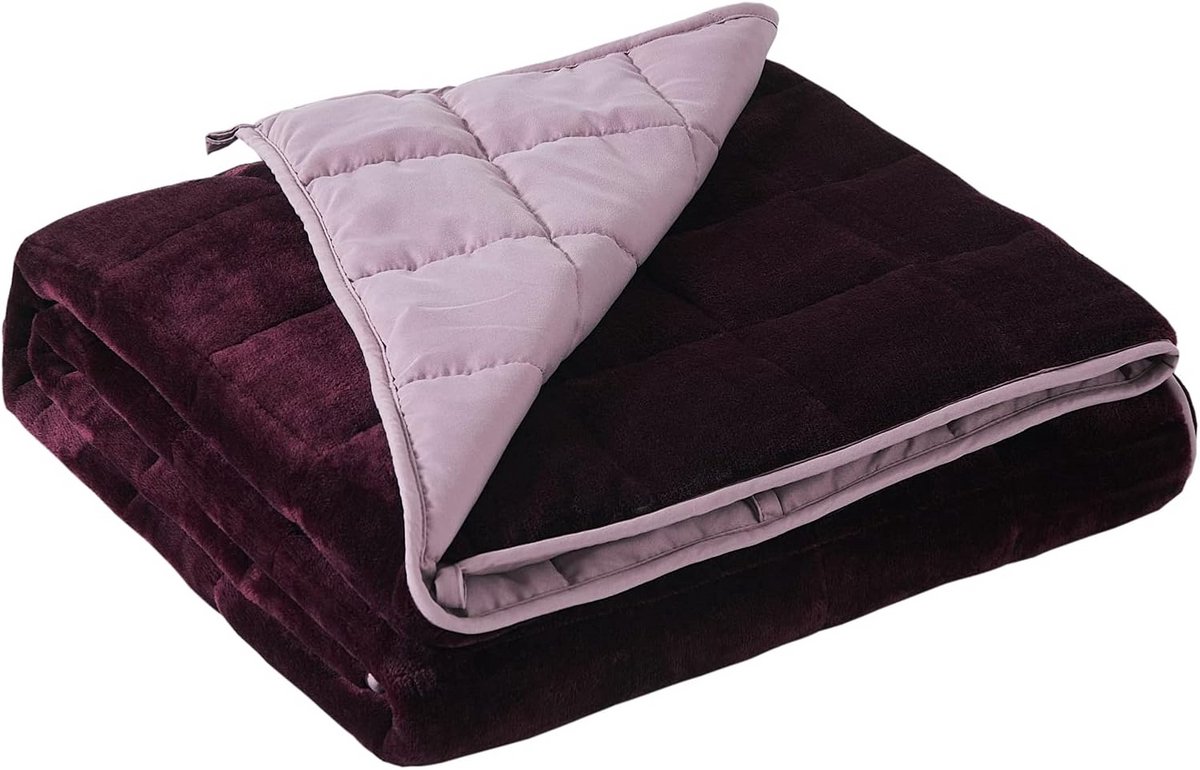 Zwaar Dekens 15 LBS (6.8 KG) Roze Warm Flannel - Zacht en Ademend - 122x182 cm
