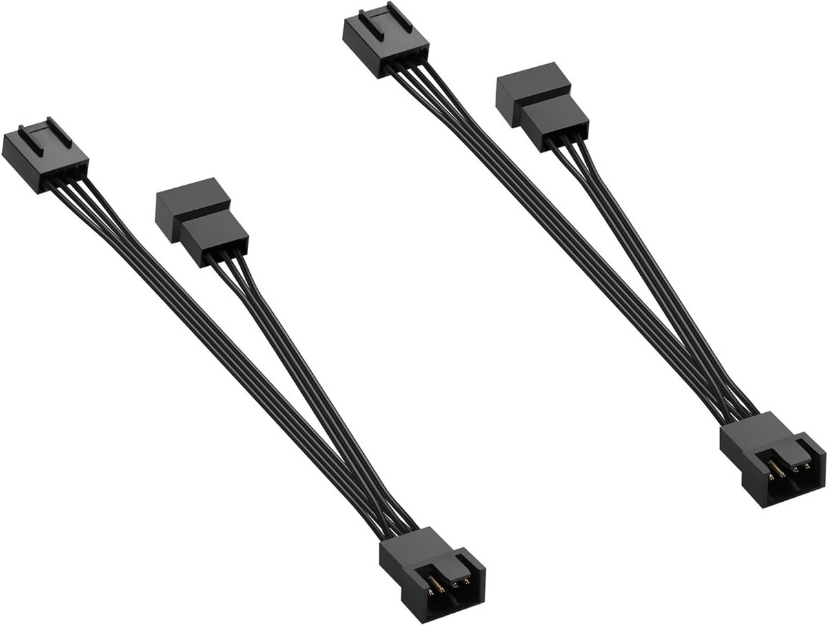 4-pins PWM PC Ventilator Splitter Kabel voor Moederbordkoeling - 4 Stuks