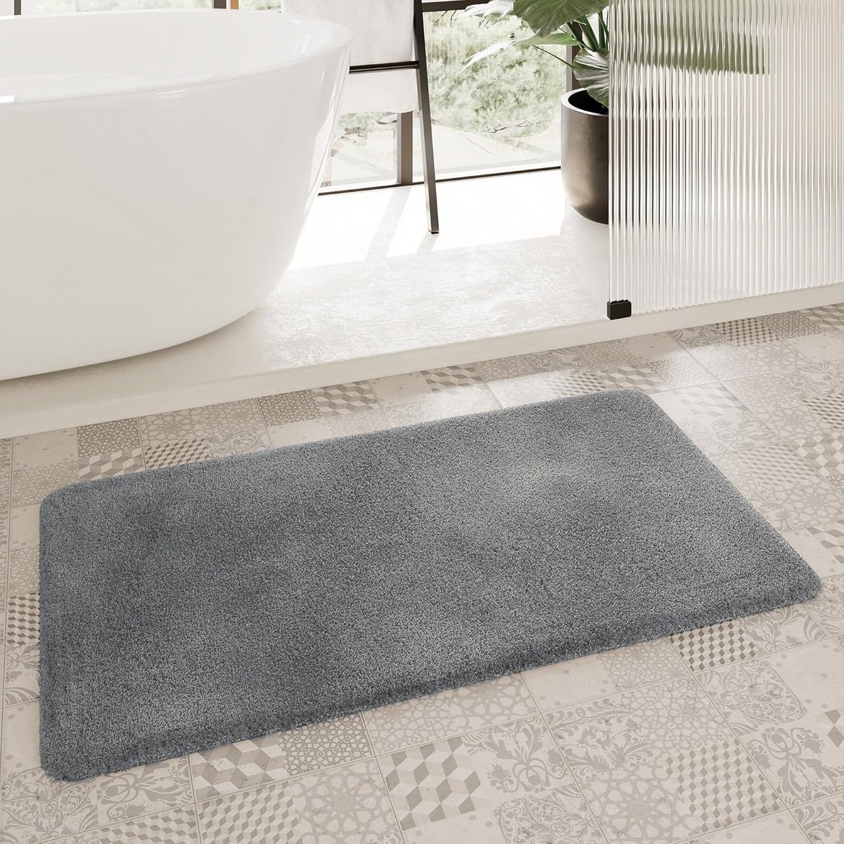 Zachte, Pluizige Badmat Antislip - Wasbaar en Geschikt voor Vloerverwarming (60x100 cm)