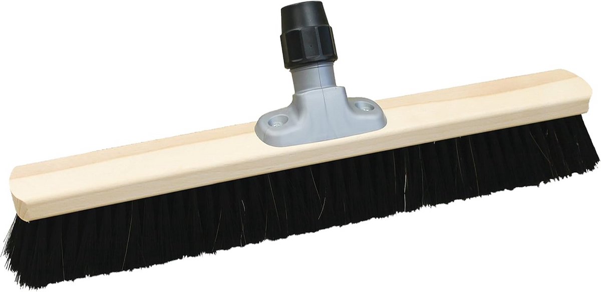 Set van 2 Zachte Zaalbezems (60 cm) met Universele Steelbevestiging