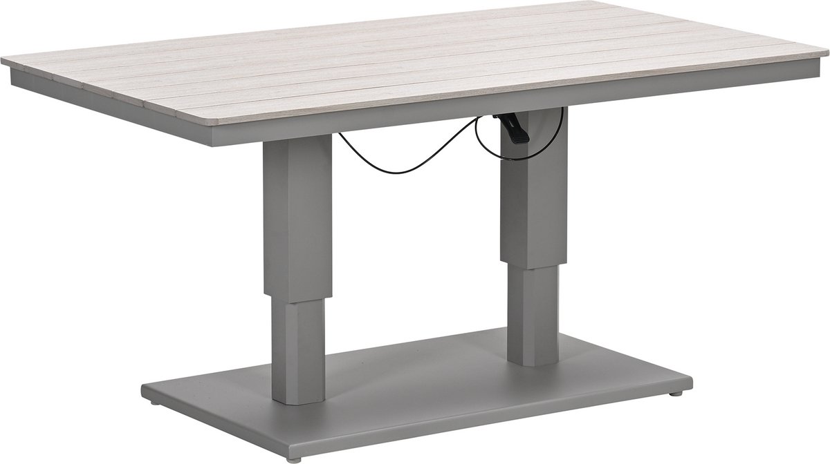 GI Cyprus up&down verstelbare houtlook tuintafel 150x87 cm. - Taupe