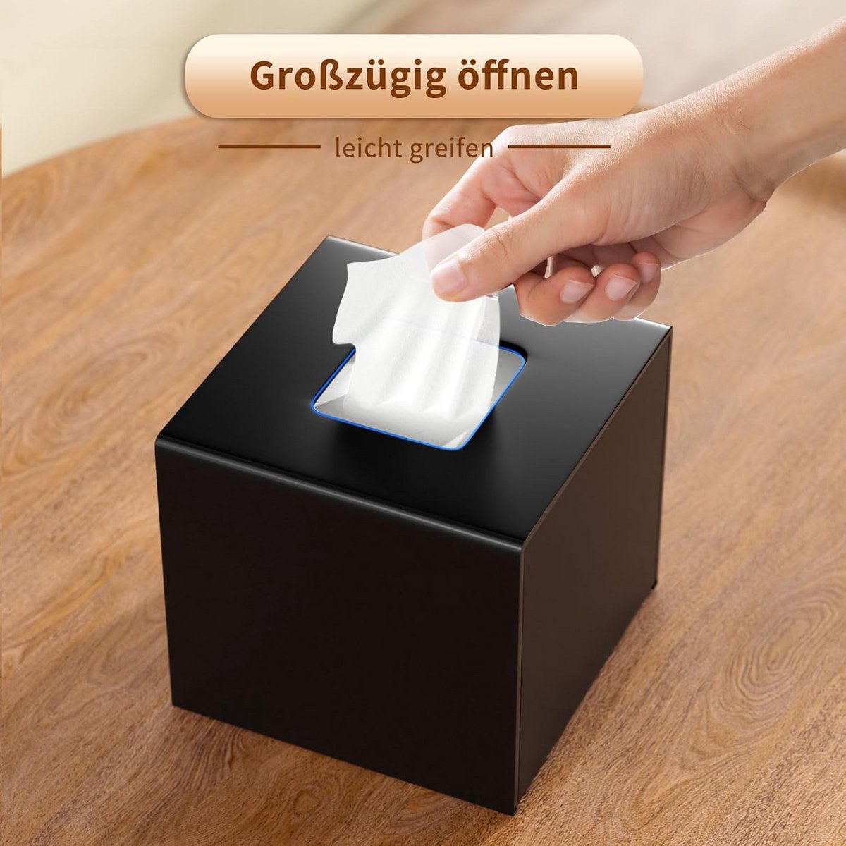 Acrylen cosmetische doos 14x14x14 cm matte zwart