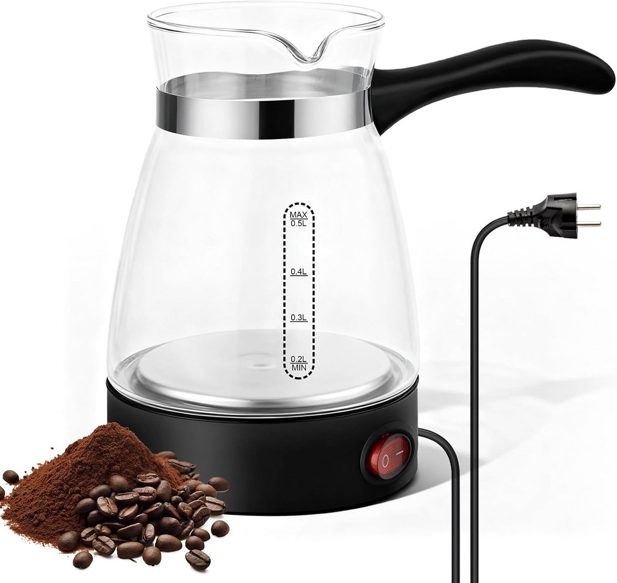 Draagbare 500ml Elektrische Waterkoker en Turks Koffiezetapparaat voor Thuis en Onderweg