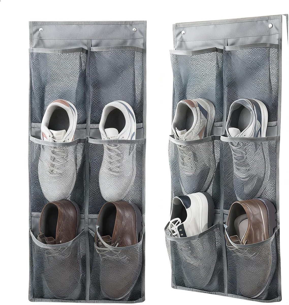 Hangkast Organizer voor Schoenen met 6 Vakken, Set van 2
