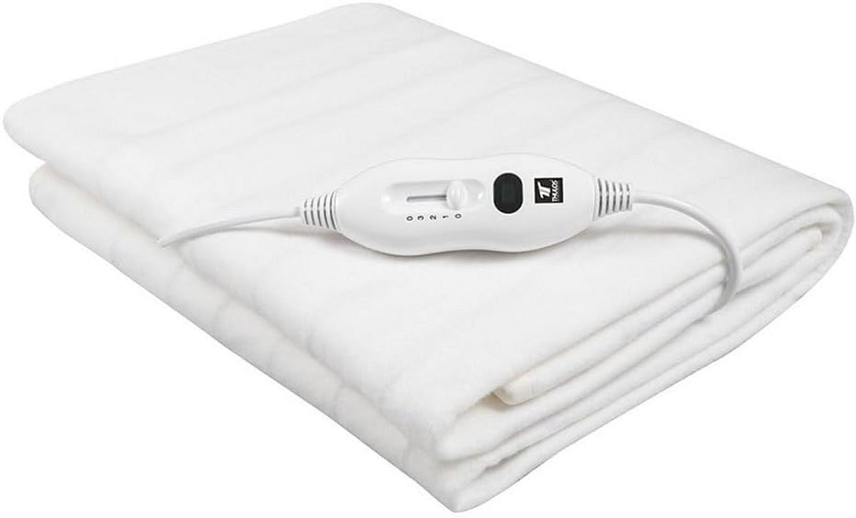 Elektrische Bedwarmer Wit 150 x 80 cm Wasbaar met 3 Warmtestanden