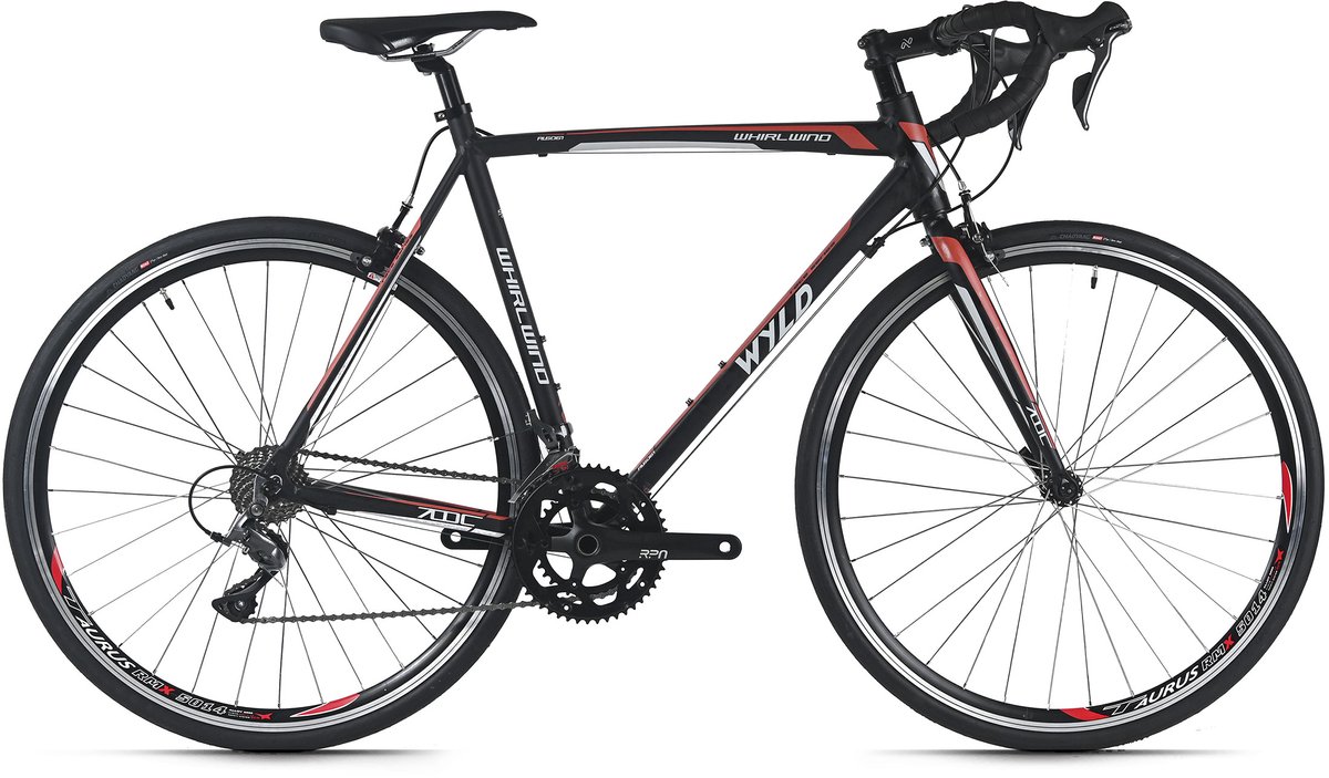 WYLD racefiets 28'' Whirlwind 100 zwart-rood 16 versnellingen framemaat 58 cm
