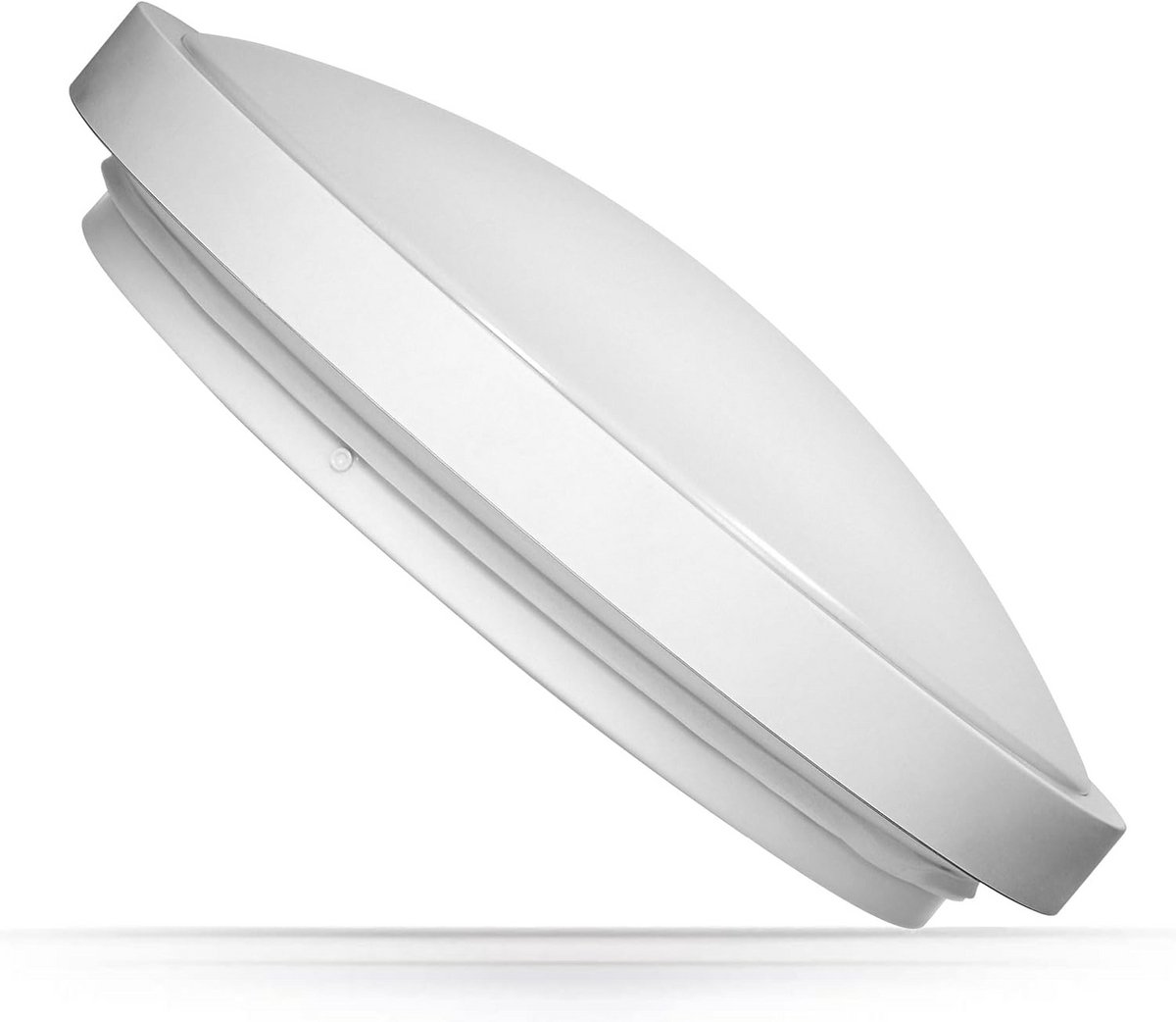 Plafondlamp en Wandlamp IP54 met RF Bewegingssensor, 2x E27 Fitting, Witte Metalen Frame