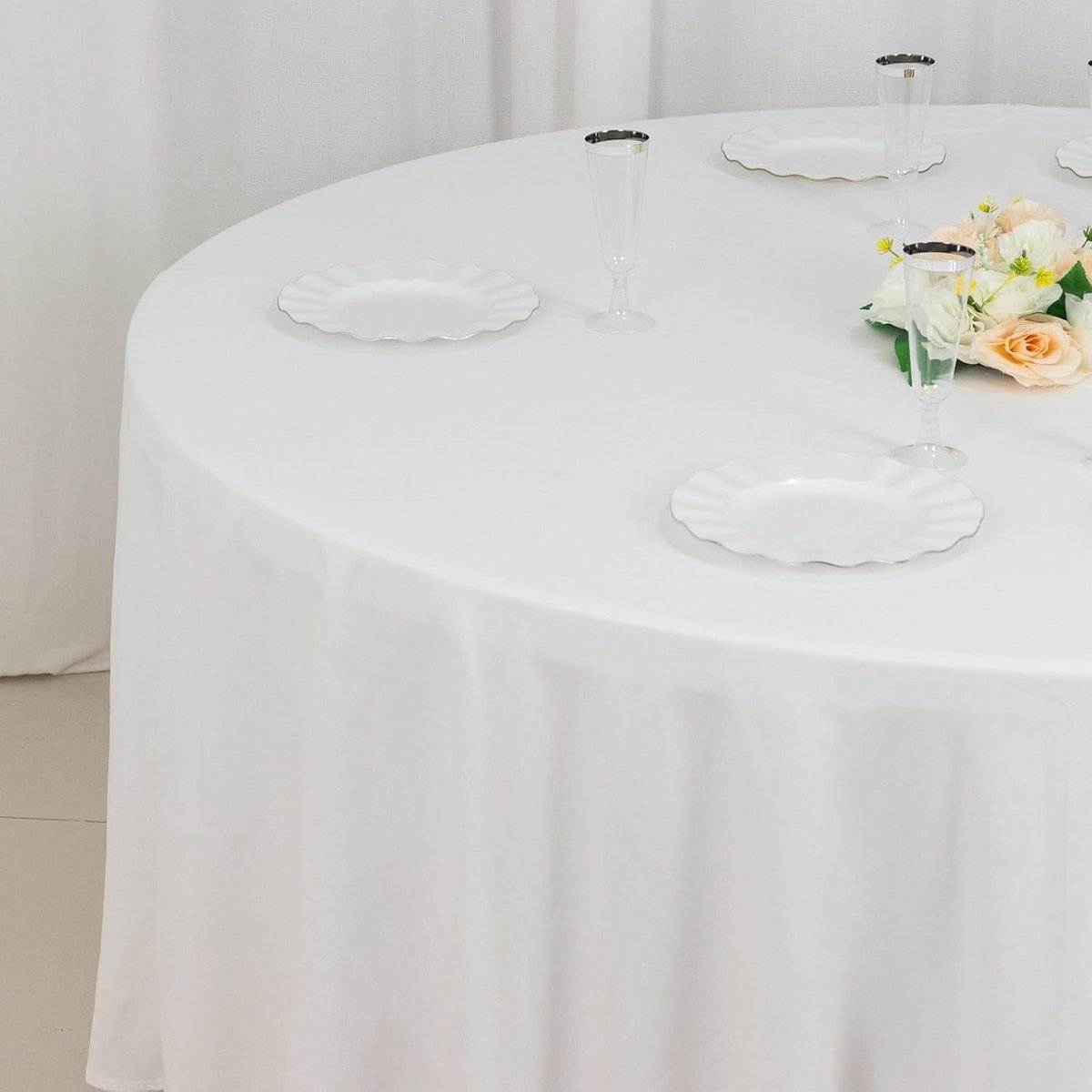 Ronde Katoenen Tafelkleden Wit - Ideaal voor Bruiloften en Feestjes