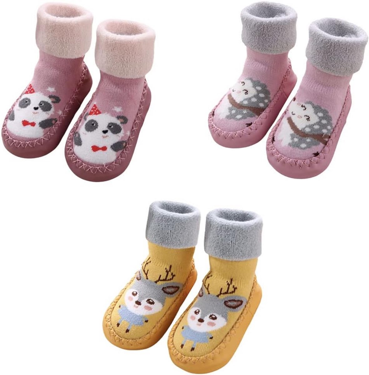 3 paar thermische baby kruipschoenen winter eerste schoentjes antislip