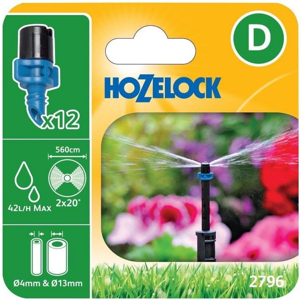 Micro Sproeikop 2 x 20 Graden voor Smalle Borders en Moestuinen - Waterbesparende Irrigatie