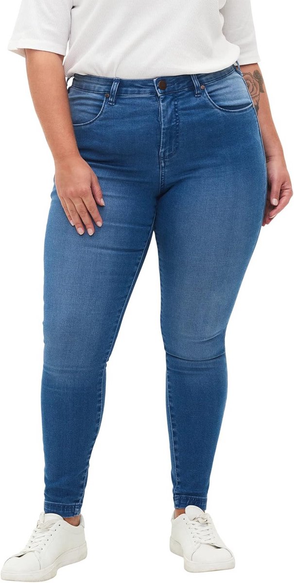 Dames Jeans met Hoge Taille Slim Fit Grote Maten