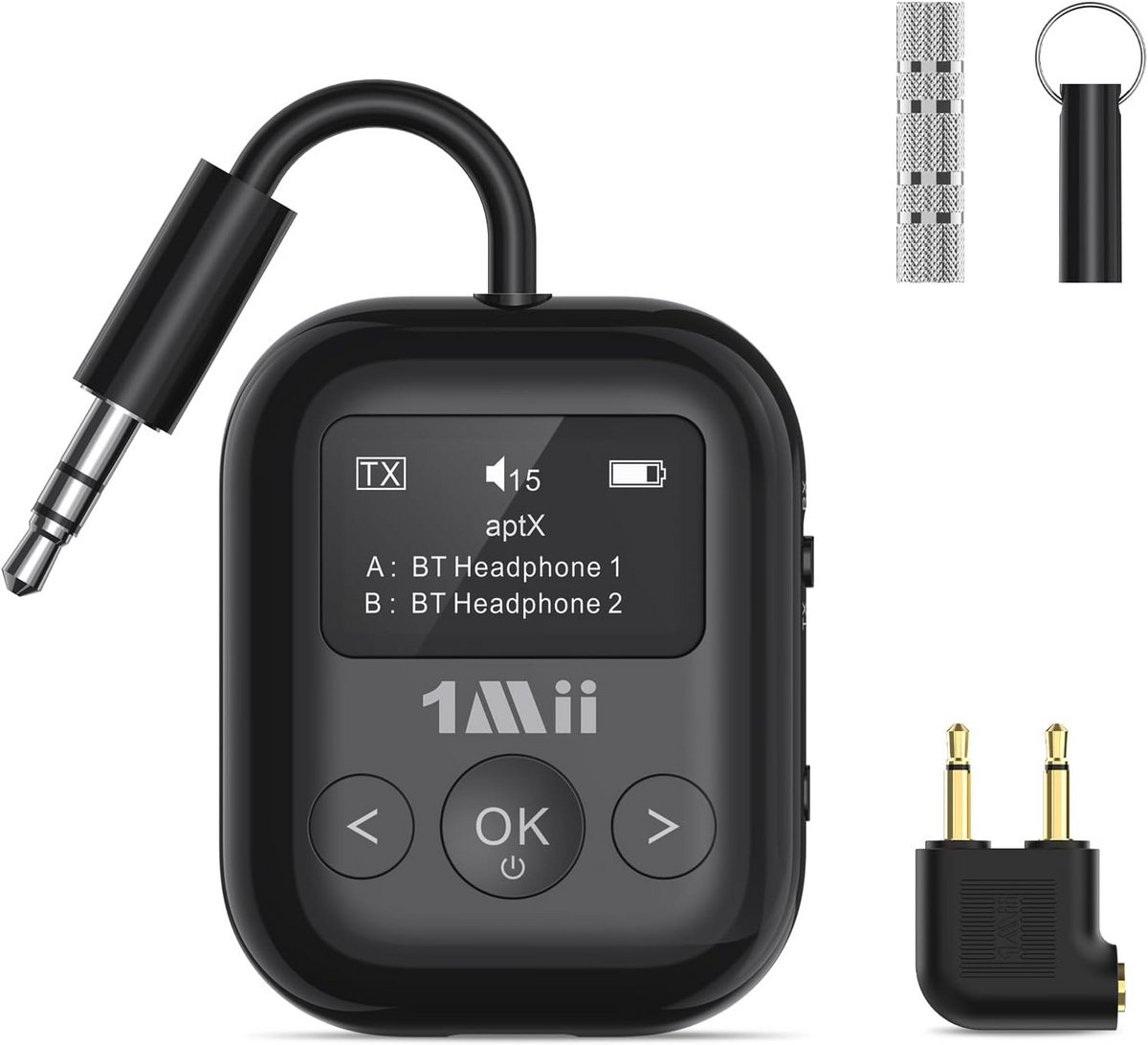 Bluetooth Zender en Ontvanger met 3.5mm Jack voor Vliegtuig en TV