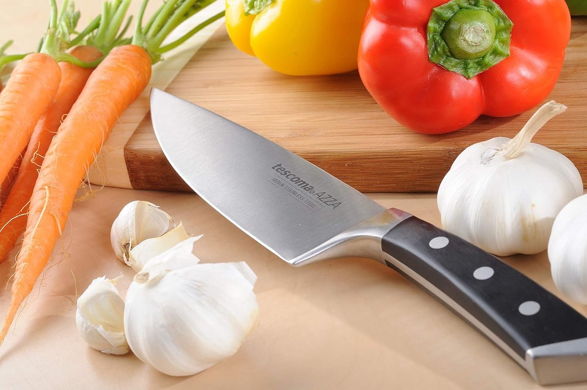 Koksmes Azza - Zwart Roestvrij Staal - Gesmeed - Ergonomisch Handvat