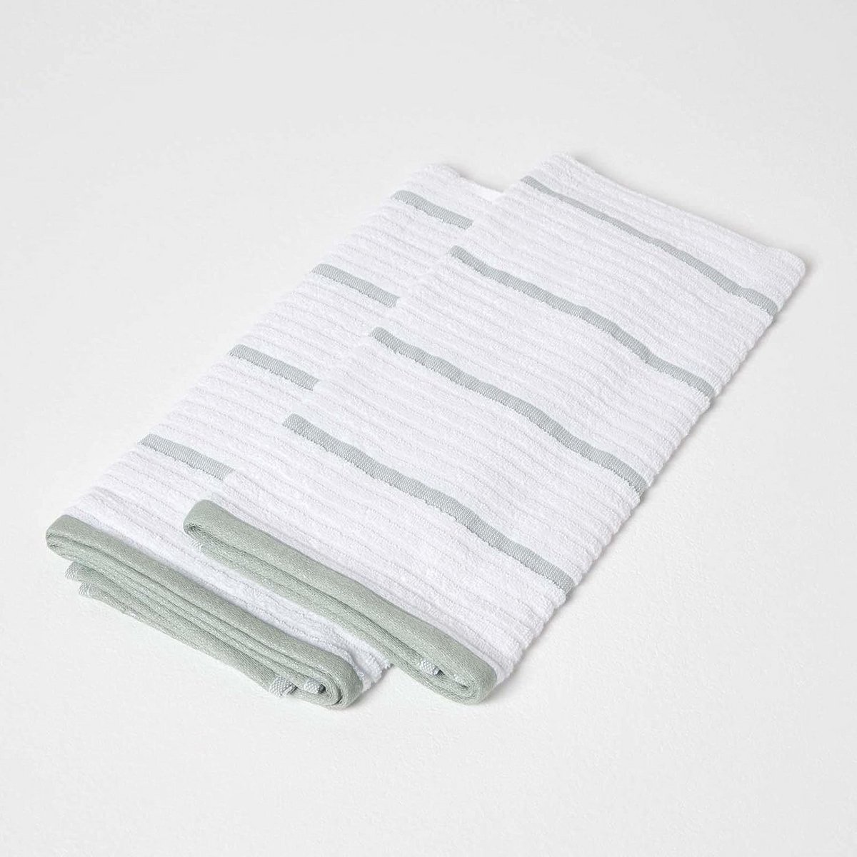 Set van 2 Salie Groene Keukendoeken - 100% Katoen - Extra Absorberend en Pluisvrij - 50x70 cm